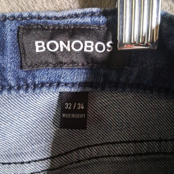 Mens Bonobos Premium 4 Way Stretch Slim Fit Jeans Size 32x34 Dark Blue Wash - Picture 5 of 8